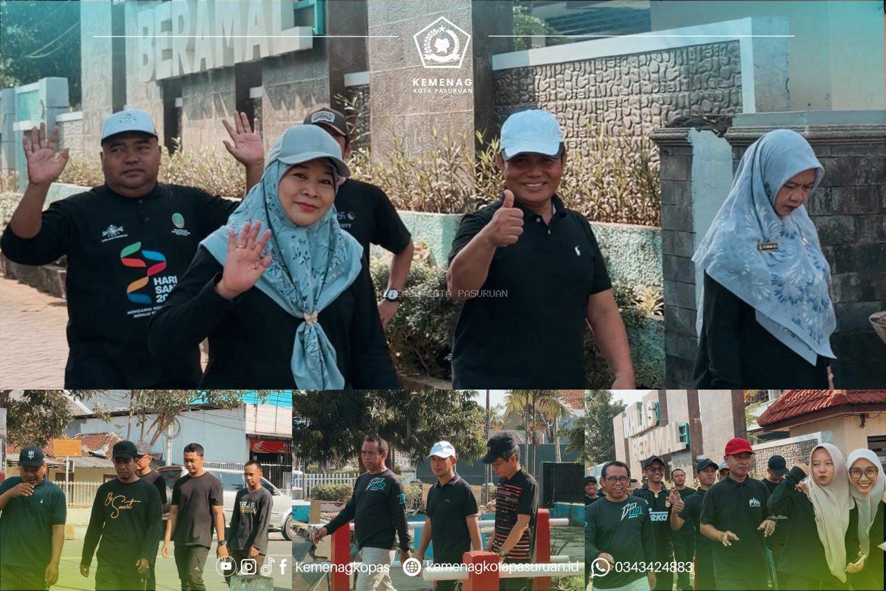 Jalan Sehat Warnai Jum’at Ceria Kemenag Kota Pasuruan