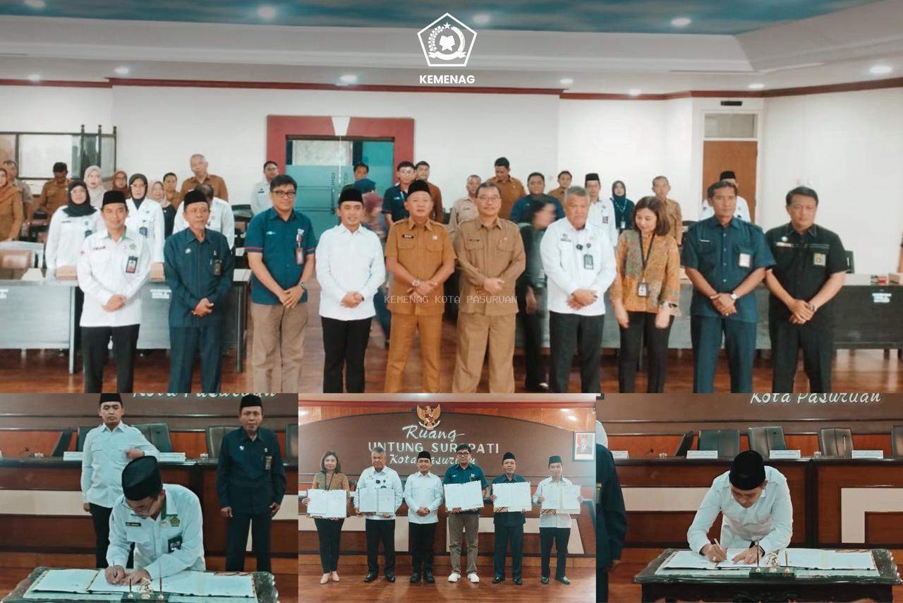 Wujudkan Pelayanan Prima, Kemenag Kota Pasuruan Jalin Kesepakatan Bersama dengan Sejumlah Instansi