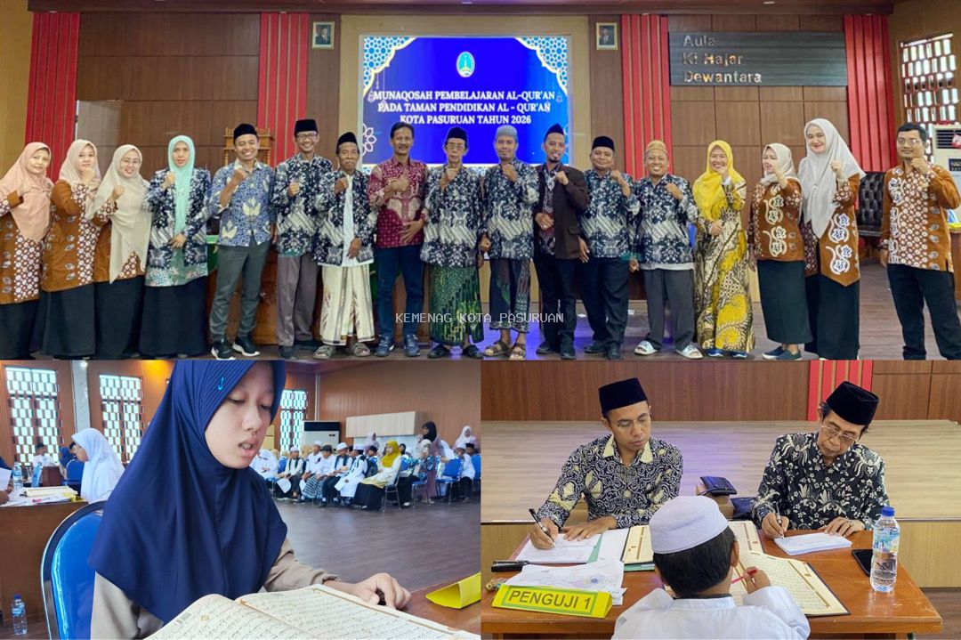 Kemenag Kota Pasuruan Terjunkan 10 Penguji, 1.494 Santri TPQ Ikuti Munaqosah Al-Qur’an Tingkat Kota