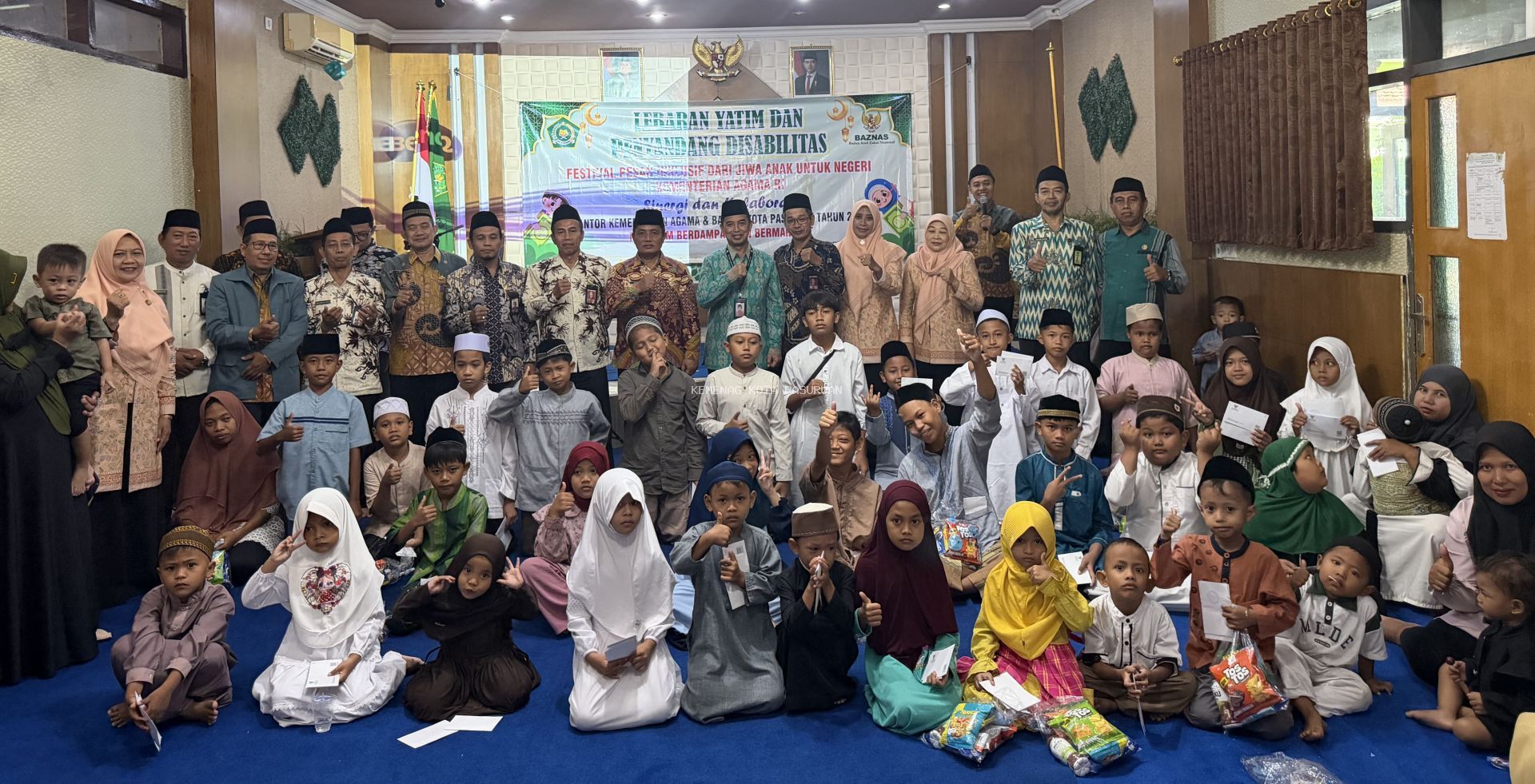 Lebaran Yatim dan Penyandang Disabilitas, Kemenag Kota Pasuruan Wujudkan Kepedulian Nyata