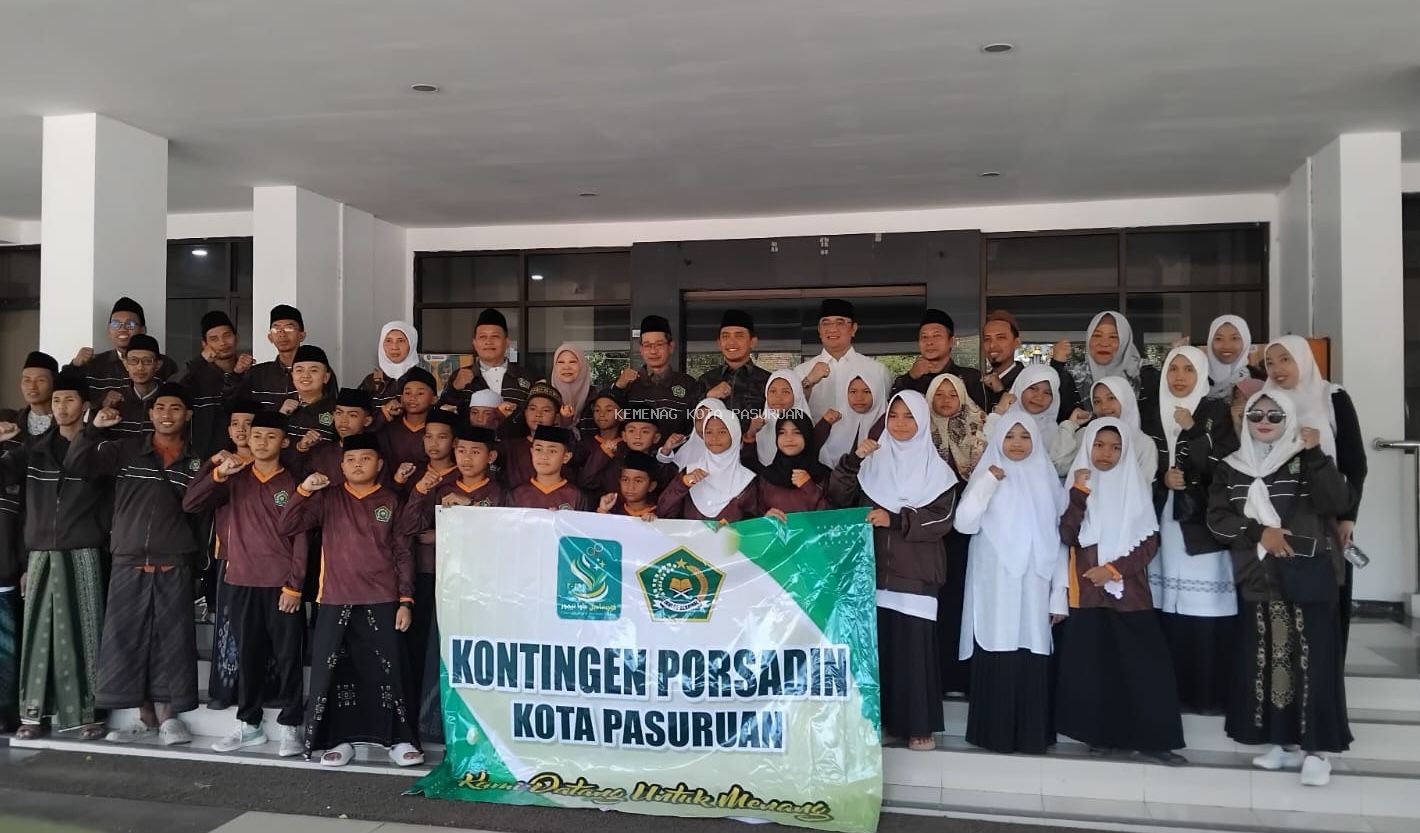 Kemenag Kopas Lepas Kontingen PORSADIN VII, Siap Bawa Semangat Santri Kota Pasuruan ke Tingkat Jatim